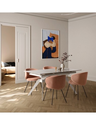 MESA EXTENSÍVEL LULA, 160/220 X 90 CM, tampo em...