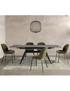 MESA EXTENSÍVEL LULA 160/220 X 90 CM, tampo CERÂMICO e... 2