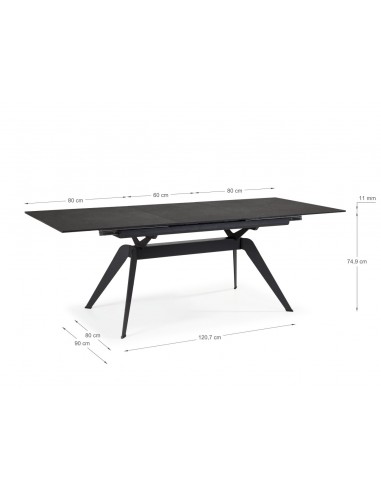 MESA EXTENSÍVEL LULA 160/220 X 90 CM, tampo...
