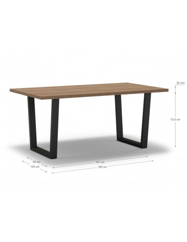 Mesa de comedor FRANCESCA 180 x100, melamina...