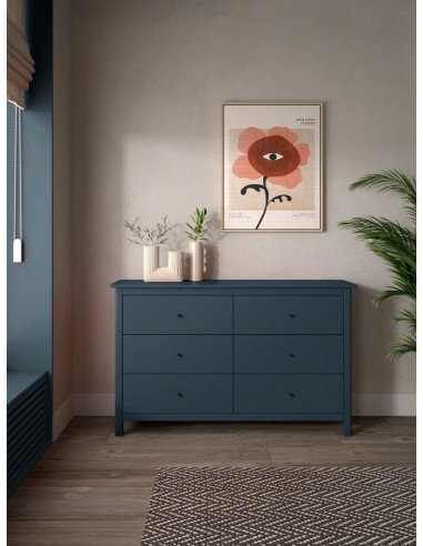 Cômoda mediterrânea MISTI 130 x 80, 6 gavetas,...