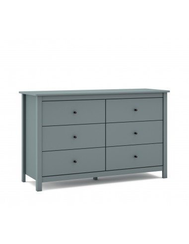 Cômoda mediterrânea MISTI 130 x 80, 6 gavetas, pinho verde