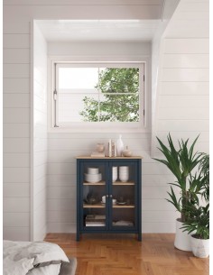 Vitrina mediterráneo MISTI 90 x 110, madera pino encerada... 2