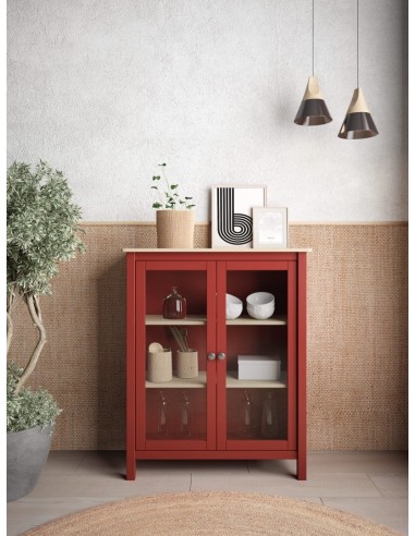 Vitrina mediterráneo MISTI 90 x 110, madera...