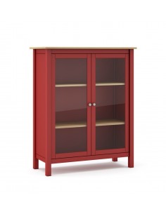 Vitrina mediterráneo MISTI 90 x 110, madera pino encerada...