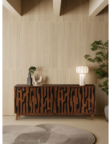 APARADOR étnico KANTU 190 x 40, MADERA MANGO.