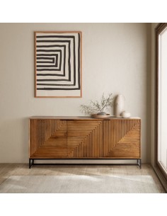 Aparador étnico Nereida 170 x 40 x 79, madera mango y... 2
