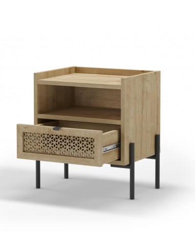 Mesita de noche estilo rústico INCA 48 x 35, 1...