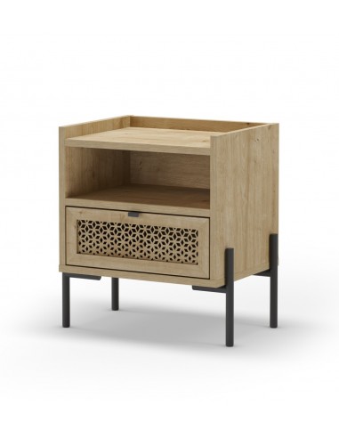 Mesita de noche estilo rústico INCA 48 x 35, 1...