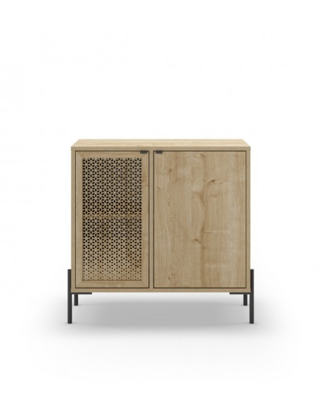 Cômoda estilo rústico INCA 83,6cm,2 portas em carvalho