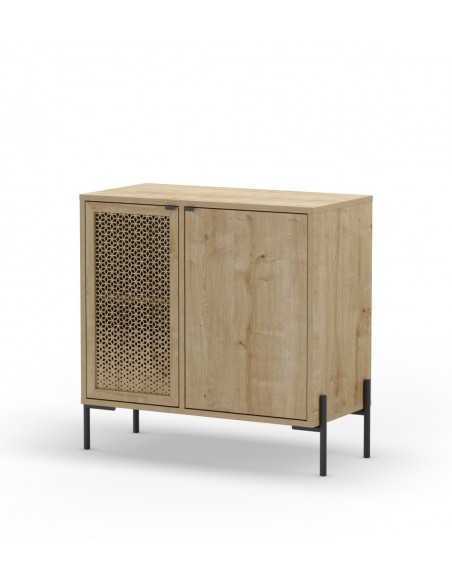 Cômoda estilo rústico INCA 83,6cm,2 portas em carvalho