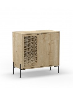 Cômoda estilo rústico INCA 83,6cm,2 portas em carvalho