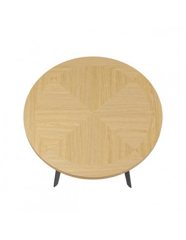 Mesa redonda AMANDA 120 cm, chapa de roble y...
