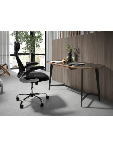 Silla de oficina Angel Cerdá 4140, malla negra