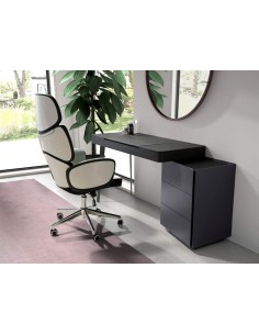 Silla oficina Angel Cerdá 4142, giratoria tela gris claro... 2