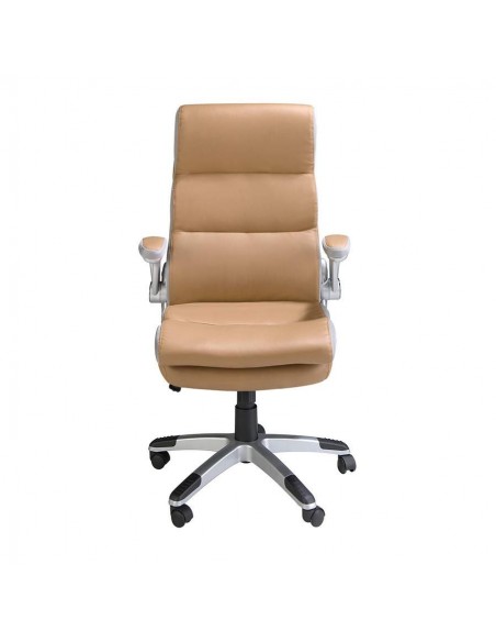 Silla oficina giratoria Angel Cerdá 4141, polipiel marrón