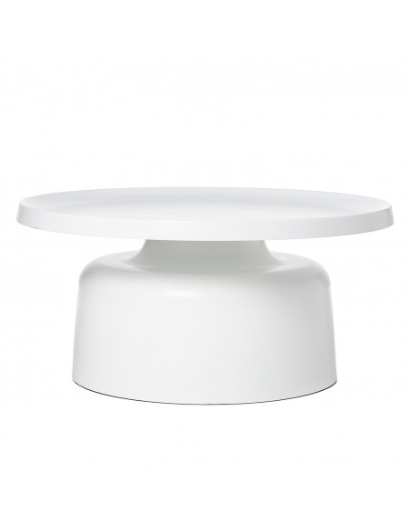 Mesa redonda de centro JIM 75 cm. Em metal branco