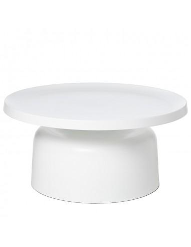 Mesa redonda de centro JIM 75 cm. Em metal branco