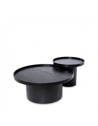 Mesa de centro redonda EDISON 80 cm. Chapa de...