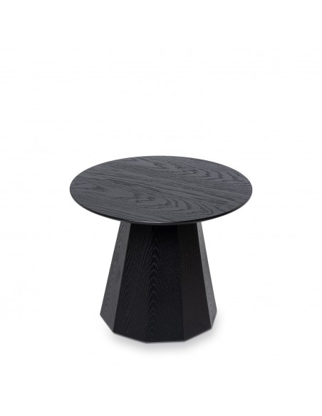 Mesa de centro redonda DIMAS 50 cm. Em carvalho preto