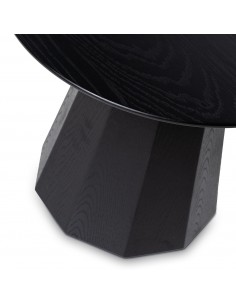 Mesa centro redonda DIMAS 50 cm. Chapa de roble negro 2