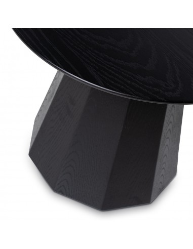 Mesa centro redonda DIMAS 50 cm. Chapa de roble...