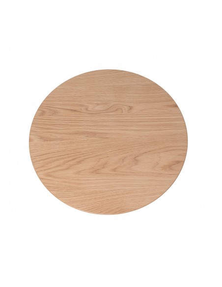 Mesa de centro redonda DIMAS 50 cm. Folheado de carvalho