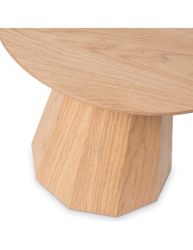 Mesa de centro redonda DIMAS 50 cm. Folheado de...