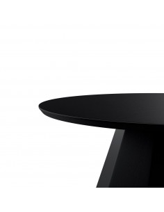 Mesa centro redonda HOMERO 80 cm. Chapada de roble negro 2