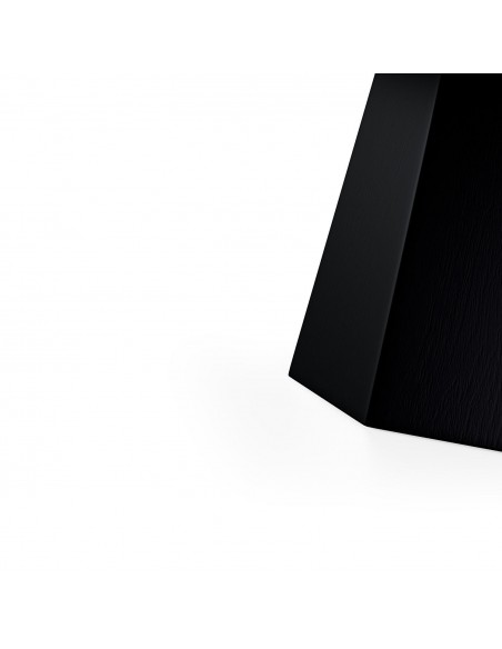 Mesa de centro redonda HOMERO 80 cm. Folheado de carvalho preto