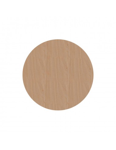 Mesa centro redonda HOMERO 80 cm. Chapada en roble