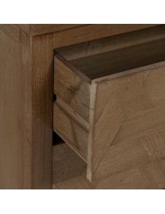 Mesita de noche colonial BRAYAN 48 x 66. Madera natural 2