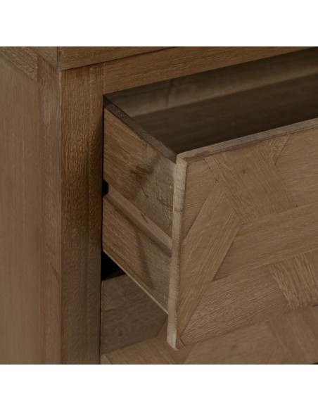 Mesita de noche colonial BRAYAN 48 x 66. Madera natural