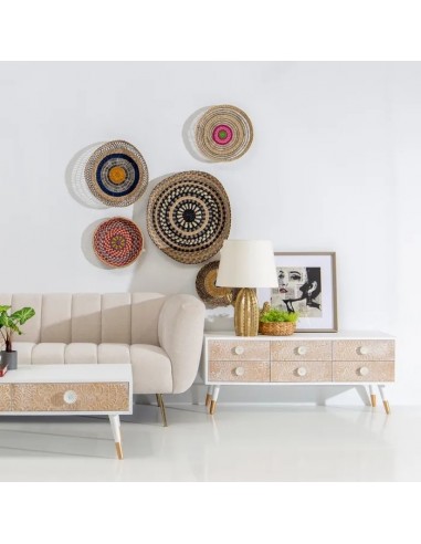 Mueble TV shabby chic KLEE 120 x 50, madera de...