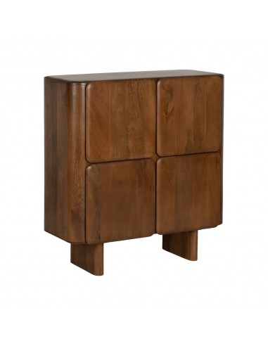 Aparador alto escandinavo NOSYBE 104 x 110, madera color nogal