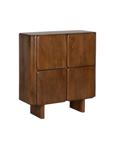 Buffet alto escandinavo NOSYBE 104 x 110, madeira cor nogueira