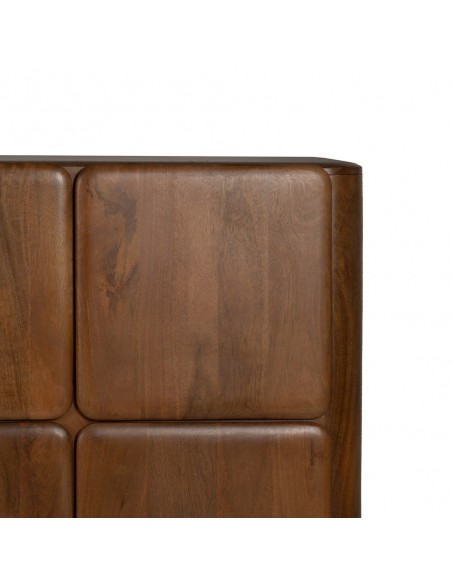 Aparador alto escandinavo NOSYBE 104 x 110, madera color nogal