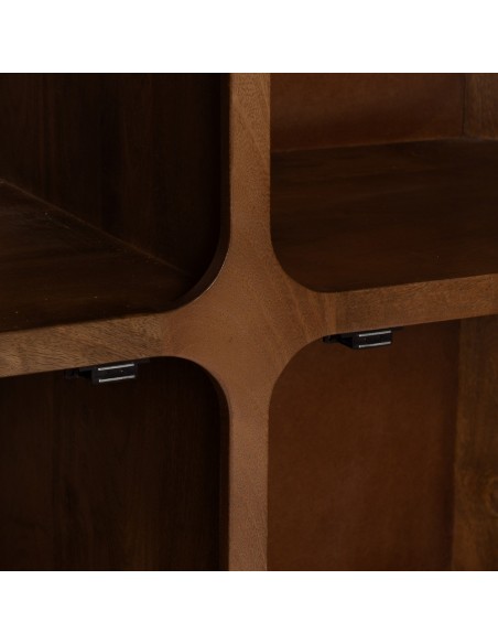 Aparador alto escandinavo NOSYBE 104 x 110, madera color nogal