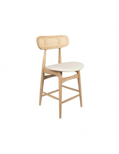 Taburete colonial Dorian 65cm, madera natural y...