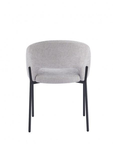 Cadeira design EMY em tecido e metal preto