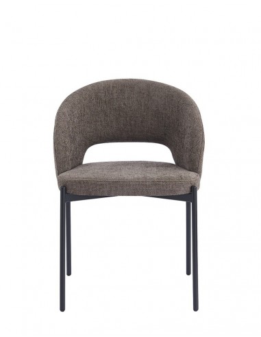 Cadeira design EMY em tecido e metal preto