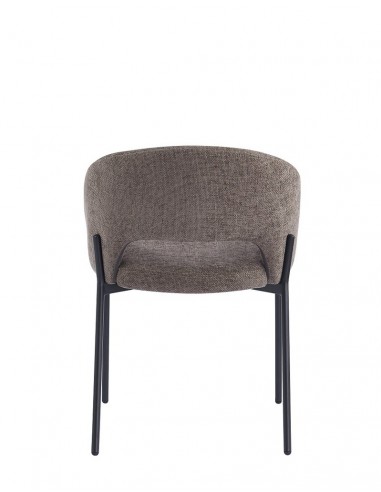 Cadeira design EMY em tecido e metal preto