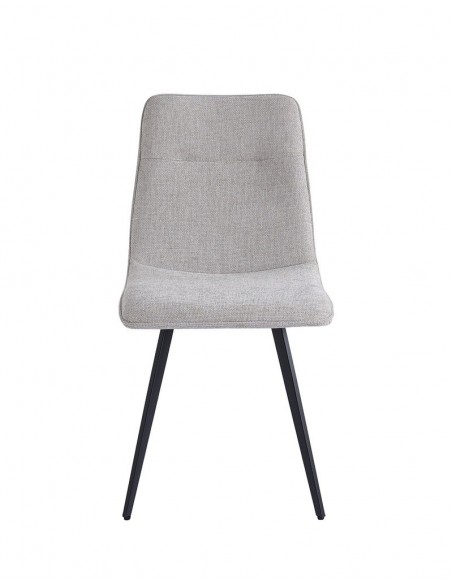 Silla MARA de tejido y patas de metal con acabado negro