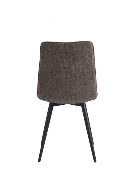 Silla MARA de tejido y patas de metal con acabado negro