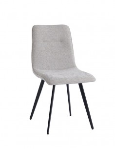 Silla MARA de tejido y patas de metal con acabado negro 2