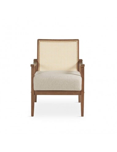 Butaca colonial Dorian, madera en nogal y...
