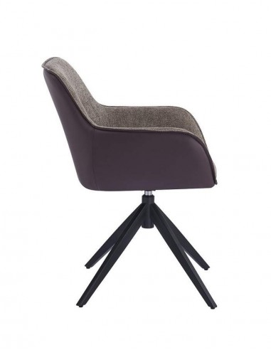 Cadeira giratória DALKA combinada em tecido e...