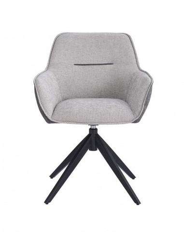 Silla giratoria DALKA combinada en tejido y...