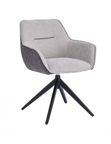 Silla giratoria DALKA combinada en tejido y...