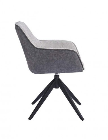 Silla giratoria DALKA combinada en tejido y...